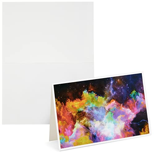 BEST PAPER GREETINGS 48 Pack Space Blank Cards and Envelopes, Cosmic Galaxy All Occasion Greeting Cards for Thank You, Birthday, New Year (4x6 In)