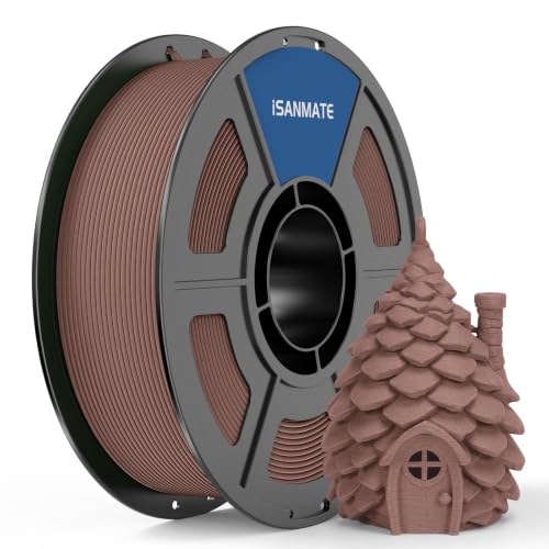 iSANMATE PLA Wood Filament 1.75 mm 1 kg Walnut 3D Printer Filament PLA