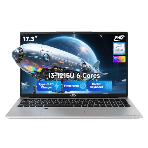 NIMO 17.3' IPS FHD Laptop, Intel 6 Cores i3-1215U 16GB RAM 512GB SSD (Beat Ryzen 5 7520U, Up to...