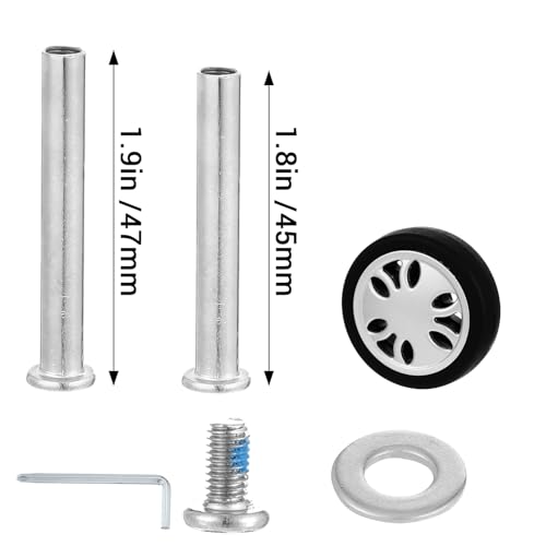 8PCS Luggage Wheels Replacement Set 2 inch TPU Rubber Wheel Convenient Upgrade Sets Smooth Silent for Suitcase Spinner Trolley Bag Drawbar Travel Box Caster Repair2