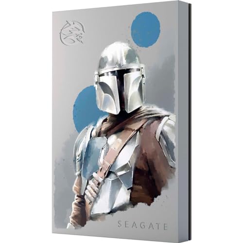 Image of Seagate The Mandalorian Drive Special Edition FireCuda External Hard Drive 2TB Officially-Licensed - USB 3.2 Gen 1 Blue LED RGB Lighting with 3 Years Rescue Data Recovery Services (STKL2000405)