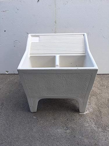 Lavello In Cemento 80x40x20 Cm - Marrone Sfumato - Per Giardino O Arredo Urbano - 40 Kg - Foto 3