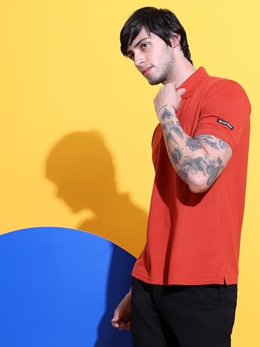Image of Men's Polo T-Shirt Cotton Casual Comfortable Relaxed Fit Regular Collar Neck Stylish Half Sleeves Daily Office Formal Wear T-Shirt for Men