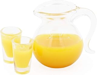 Odoria 1/12 Miniature Orange Juice Pitcher Dollhouse Decoration Accessories