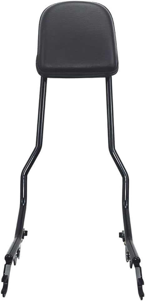 WOWTK Backrest, Sissy Bar Upright w/Backrest Pad fits for Harley Softail FLDE, FLHC, FLHCS, FLSL, FXBB, and FXST models 2018-2024, Gloss Black