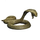 Antique Bronze Cobra Zodiac Snake Statue Miniature Figurines Copper Desk Decorations Tea Pets Orname