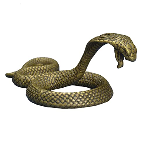 Antique Bronze Cobra Zodiac Snake Statue Miniature Figurines Copper Desk Decorations Tea Pets Ornaments Brass Paperweight Crafts Gift #TOP5