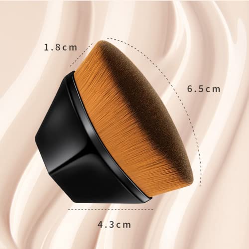 Pincel Reto de Maquiagem Facial Para Base Endonto Alta Densidade Hexágono Mágico Kabuki com Estojo