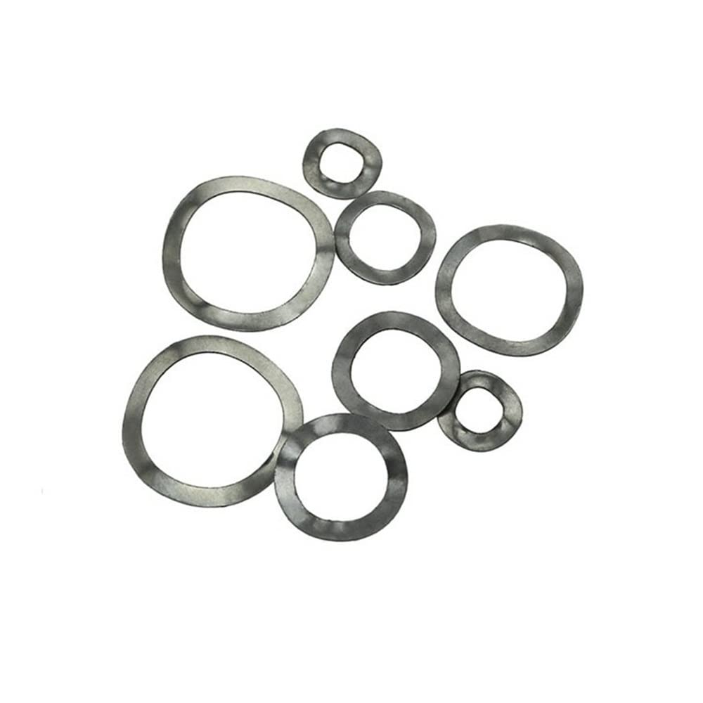 Lot de 50 à 100 rondelles élastiques à Trois ondulations en Acier Inoxydable M3-M16, rondelles élastiques à Trois ondulations for Arbres de roulement(M16 50PCS)