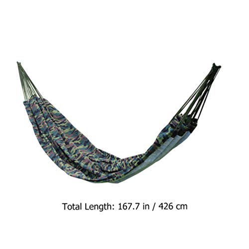 Vicasky Indoor Tents Camping Hammock Multifunctional Cotton Fabric Portable Travel Hammocks For Chair Bed Outdoor Garden Backpacking Travel Hiking Camouflage 230X195Cm Outdoor Swings #TOP6