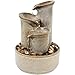 Sunnydaze 10-Inch Tiered Carafe Smooth Glazed Ceramic Indoor Tabletop Water Fountain - Soothing and Relaxing Water Sound - Mini Decorative Water Fountain for Home or Office