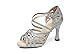 MINITOO Donna Ballo Scarpe con Strass Sposa Matrimoni Serata Sandali con Tacco L357 Argento 9cm Tacco EU 37