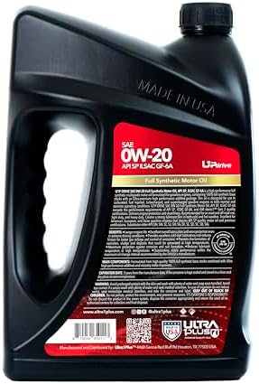 ULTRA 1PLUS SAE 0W-20 Full Synthetic Oil API SP ILSAC GF-6A - 0W20 Motor Oil, 2 Gallon - 1