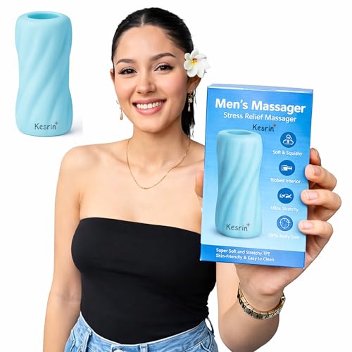 Image of Muscle Relaxation Massager for Men | Ultra Soft Silicone Waterproof Stress Relief Device | Non-Electric Body Pain Relief & Relaxation Device | Compact Travel Friendly Wellness Massager