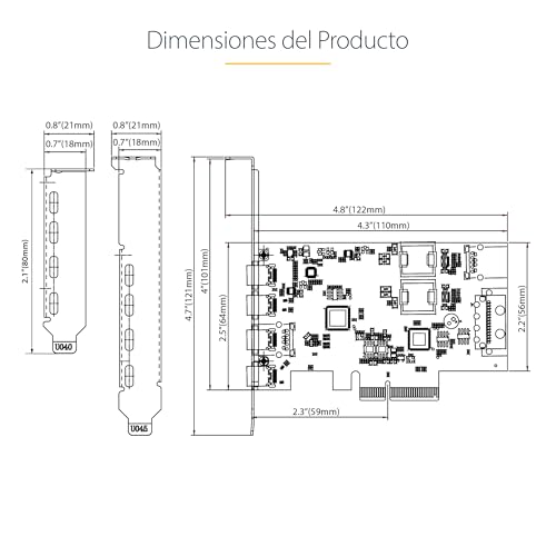 Tarjeta PCIe USB 10Gbps StarTech de alta velocidad para transmisión masiva 6