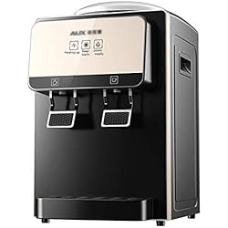 Dispensador Frio Calor De Sobremesa Dispensadores de Agua Mini sobremesa de Ahorro de energía para el hogar Refrigeración y calefacción Vertical pequeña Escritorio Hielo y Calor Uso Dual (Color: Negro, Tamaño: 25 * 3