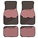 Produktbild JIUCHUAN 4 Pieces Car Floor Mats Girl Pink Pig Piggy Bank Money Floor Mats for Cars for Women Front & Rear Non-Slip Carpet with Rubber Backing for Car SUV Van & Truck
