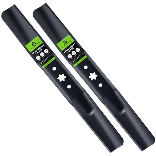 AUIVERED 2 PCS 942-04308 High Lift Lawn Mower Blades - Fit for Troy Bilt Bronco Pony Mustang Lawn Mower Cub Cadet 42'' Deck Riding Mower RZT42 - Replace 942-04308A 942-04308-X 942-04312 742-04312