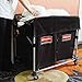 Rubbermaid Commercial Products Collapsible X Cart, Black Multistream, Steel Industrial Laundry/Trash Cart with Wheels for Hotels/Hospitals/Nursing Homes/Offices