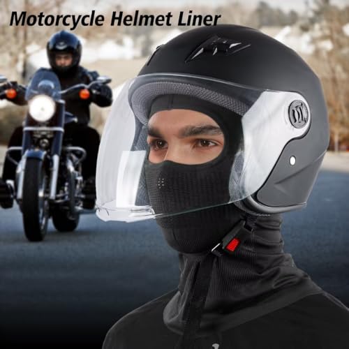 Mulor Masque intégral pour Moto, Cyclisme et Ski Masque Respirant pour Hommes et Femmes – vue 3
