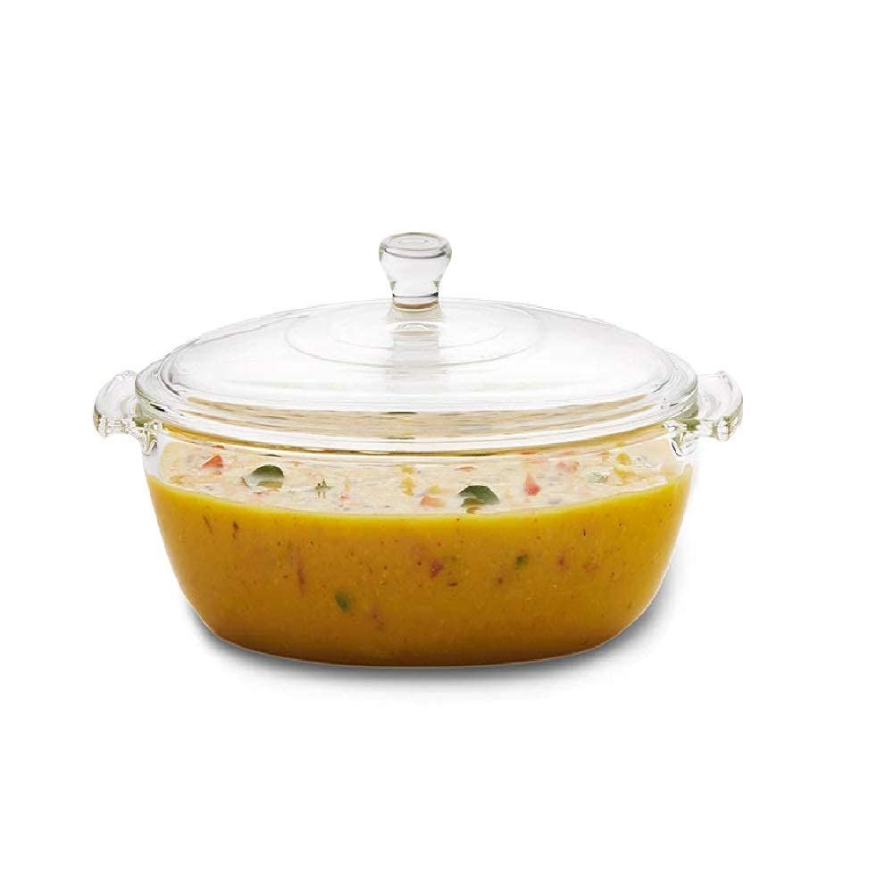 Tempered Glass Serving Bowl - Microwave & Freezer Safe -1