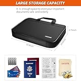 Noiposi Fireproof Document Bag with Lock,Water-Resisitant and Fireproof Bag with 13 Pockets Document Organiser,Fireproof Safe Storage Case Holder for Important Documents,Files and Valuables - Image 5