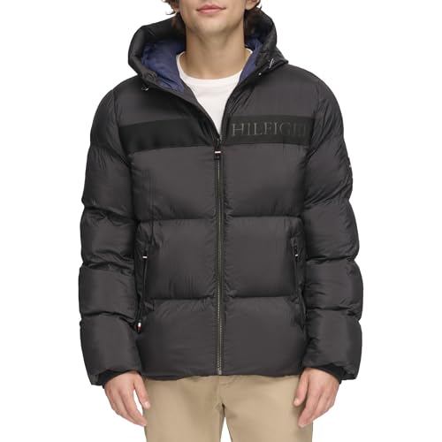 Tommy Hilfiger Men's Ghost Logo Print Puffer Jacket