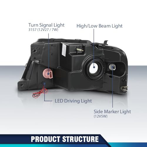 PIT66 LED Headlights Assembly Fit 2004-2008 F150, 06-08 Lincoln Mark LT by PIT66 - Used condition - Image 7