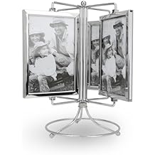 إطار الصورة القائمة الدوارة الإطار المعدني إطار الصورة Carousel ألبوم الصور Carousel مناسبة لغرفة نوم المطبخ الممر غرفة المعيشة طاولة الطعام الديكور 10.8 &times; 10.6 بوصة