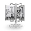 Photo Frame Rotating Menu Frame Metal Photo Frame Carousel Album Photo Carousel Suitable for Kitchen Bedroom Corridor Living Room Dining Table Decoration 10.8 x 10.6 Inches