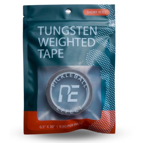 Pickleball Effect Weighted Tungsten Tape for Pickleball Paddles | 0.5g per Inch, 30-Inch Roll | Non-Toxic & Customizable Alternative of Lead Tape for Pickleball Paddles