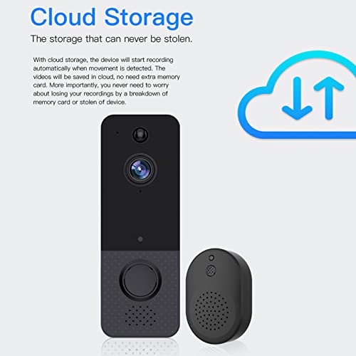 Hosioe Câmera WIFI campainha sem fio com campainha interna IP65 à prova d'água câmera de vídeo camp