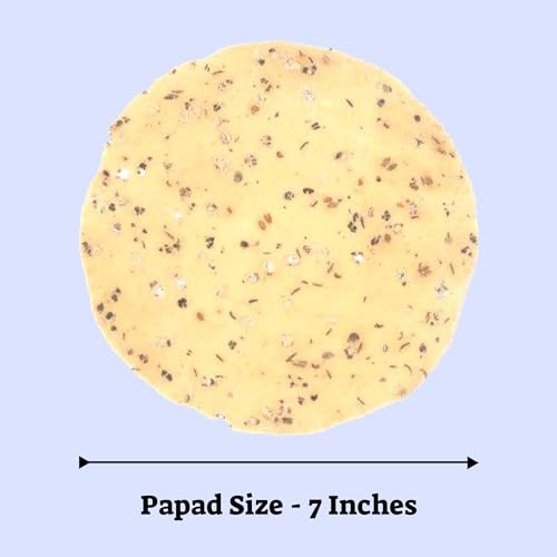Image of Marwar Urad Sindhi Jeera Papad 400g | Handmade Rajasthani Snack | Low Spicy Cumin | Crispy Indian Snack | Zipper Pack