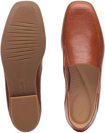 Clarks Women's Sarafyna Freva Loafer, Dark Tan Leather, 7 | Image 4