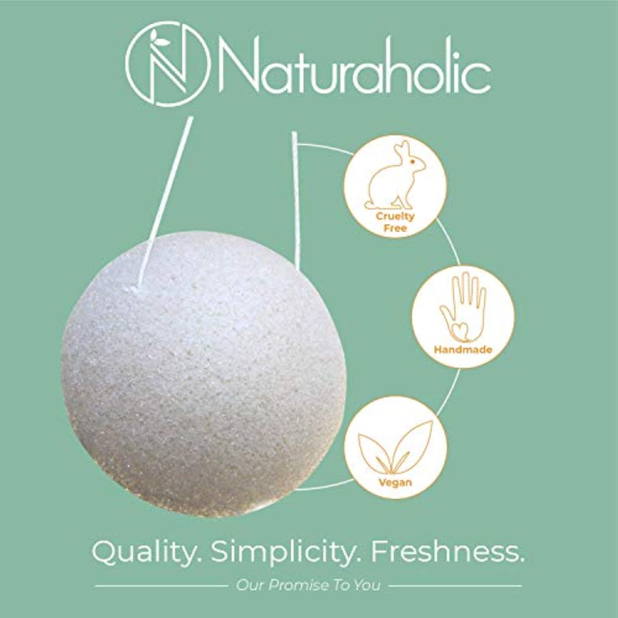 Natural Konjac Sponge, Vegan Exfoliating Tool