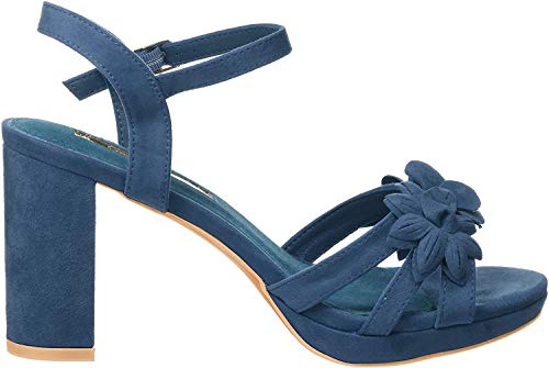 XTI 35044, Zapatos con Tira de Tobillo para Mujer, Azul Navy, 36 EU