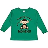 inktastic Daddys Little Monkey Toddler Long Sleeve T-Shirt 2T Kelly Green 13aea