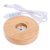 Polyvalent : ce support de boule de cristal en bois est polyvalent et fonctionnel, convient à l'affichage d'une variété d'objets transparents, d'une petite lampe de base, d'un présentoir de lampe électrique