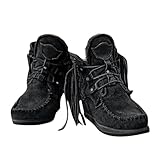 NXKAIHL Fringe Cowboy Ankle Boots for Women,2026 Boho...