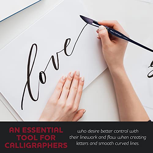 Wa Portman Dagger Paint Brush Set Of 4 - Dagger Brush For Watercolor & Acrylic - Professional Watercolor Brushes & Acrylic Pinstriping Brush Set - Acrylic & Watercolor Paint Brushes With Comfort Grip #TOP3