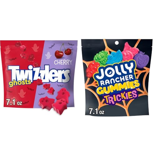 TWIZZLERS Ghosts and JOLLY RANCHER TRICKIES Gummies, 2 Bags