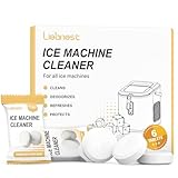 Liebnest Ice Maker Cleaner Tablets, Ice Machine Cleaner Descaler Compatible with Frigidaire, Opal, GE Profile, Kitchenaid, Remove Hard Wate & Odor-Free, 6 Pack