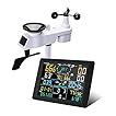 Weather Station - Digital Weather Forecast with 10 Inch Screen, Rain Gauge, Anemometer, Solar Radiation, Solar Powered