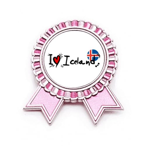 Broche Islande métal rose M pour raviver un vêtement basique instantanément