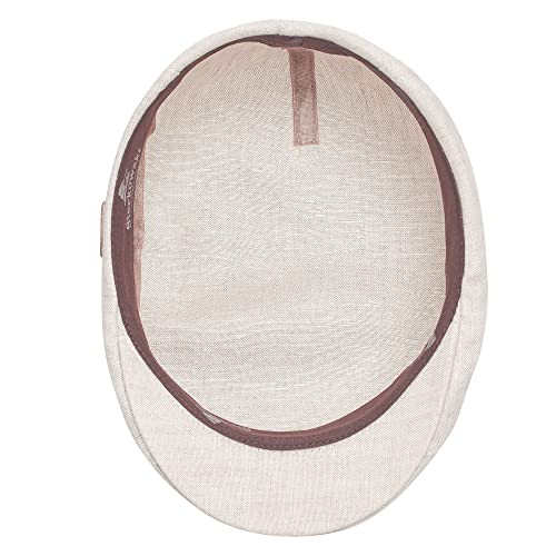 Sterkowski Gecko Cap | 100% Linen Flat Cap For Men And Women | Newsboy Hats For Men Flat Caps Hats For Men Gatsby Hats For Men Irish Hats For Men Paperboy Hats For Men Summer Flat Cap 61 Cm Beige #TOP2
