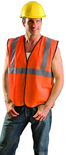 Occunomix Eco-G-Ol/Xl High Visibility Value Solid Standard Hook & Loop Safety Vest, Class 2, 100% Ansi Polyester Tricot, Large / X-Large, Orange #TOP14