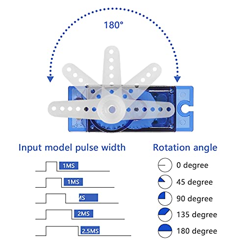 Almocn 4Pcs Sg90 9G Micro Servo Motor Kit Mini For Rc Robot Arm Helicopter Airplane Car Boat Controls Project #TOP5