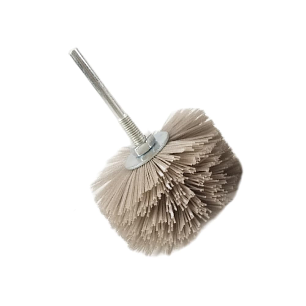 9Pcs Abrasive Wheel Brush Filament 7 Sizes 80# 120# 180# 240# 320# 400# 600# Brasive Wire Polish Grinder Grinding Head with 6mm/0.23in Threaded Shank, for Polishing Painting Removing Rust
