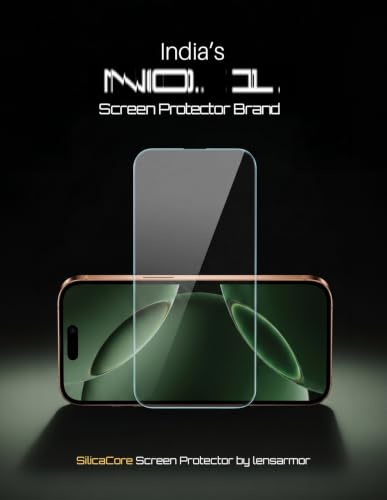 Image of Lensarmor Compatible with iPhone 17 Pro Borderless Tempered Glass Screen Protector, 0.33 mm 300 CC Military Grade Glass, Speaker Dust Grill, Full View, Case Friendly, Scratch Resistant