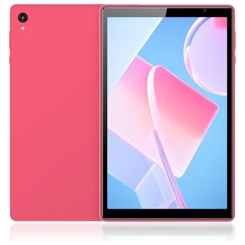 Veidoo Android 15 Tablet, 10.1 inch Tablet with 3GB RAM 64GB ROM, Five-Core Processer, 5G WiFi, 1280x800 IPS FHD Touchscreen, 2MP+5MP Camera,Face Recognition, Eye-Protect Mode（Rose Pink） Cover